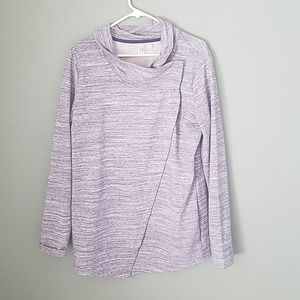 Snap crossover sweatshirt